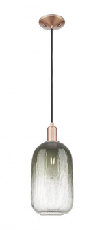 Brookhaven Cloche - 1 Light - 6 inch - Antique Copper - Cord hung - Mini Pendant (3442|716-1P-AC-G482-7SL)