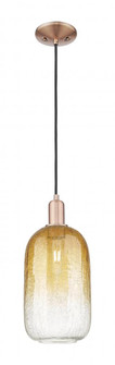 Brookhaven Cloche - 1 Light - 6 inch - Antique Copper - Cord hung - Mini Pendant (3442|716-1P-AC-G482-7AM)