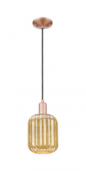 Preston Cylinder - 1 Light - 6 inch - Antique Copper - Cord hung - Mini Pendant (3442|716-1P-AC-G460-7ME)