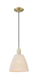 Bristol Natural - 1 Light - 6 inch - Antique Brass - Cord hung - Mini Pendant (3442|716-1P-AB-NBD-9-NAT)