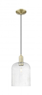Bridal Veil - 1 Light - 8 inch - Antique Brass - Cord hung - Mini Pendant (3442|716-1P-AB-G559-8SDY)