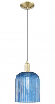 Bridal Veil - 1 Light - 8 inch - Antique Brass - Cord hung - Mini Pendant (3442|716-1P-AB-G559-8BL)