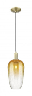 Brookhaven Flute - 1 Light - 6 inch - Antique Brass - Cord hung - Mini Pendant (3442|716-1P-AB-G484-7AM)