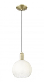 Brookhaven Globe - 1 Light - 6 inch - Antique Brass - Cord hung - Mini Pendant (3442|716-1P-AB-G483-8OP)