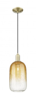 Brookhaven Cloche - 1 Light - 6 inch - Antique Brass - Cord hung - Mini Pendant (3442|716-1P-AB-G482-7AM)