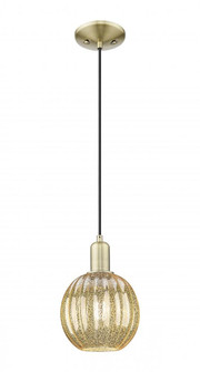 Preston Globe - 1 Light - 6 inch - Antique Brass - Cord hung - Mini Pendant (3442|716-1P-AB-G458-7ME)