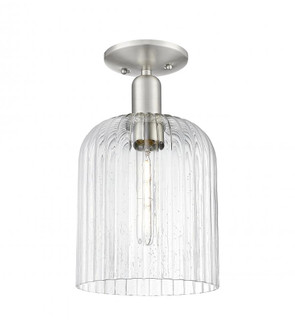 Bridal Veil - 1 Light - 8 inch - Brushed Satin Nickel - Semi-Flush Mount (3442|716-1C-SN-G559-8SDY)