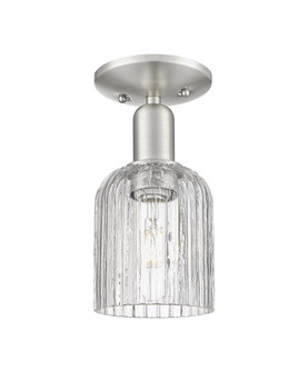Bridal Veil - 1 Light - 6 inch - Brushed Satin Nickel - Semi-Flush Mount (3442|716-1C-SN-G559-5CL)