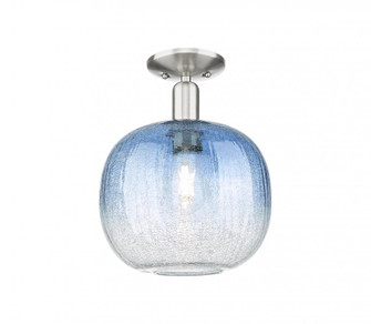 Brookhaven Sphere - 1 Light - 6 inch - Brushed Satin Nickel - Semi-Flush Mount (3442|716-1C-SN-G481-10SB)