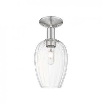 Preston Flute - 1 Light - 6 inch - Brushed Satin Nickel - Semi-Flush Mount (3442|716-1C-SN-G457-6CL)