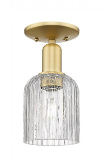 Bridal Veil - 1 Light - 6 inch - Satin Gold - Semi-Flush Mount (3442|716-1C-SG-G559-5CL)