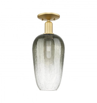 Brookhaven Flute - 1 Light - 6 inch - Satin Gold - Semi-Flush Mount (3442|716-1C-SG-G484-7SL)