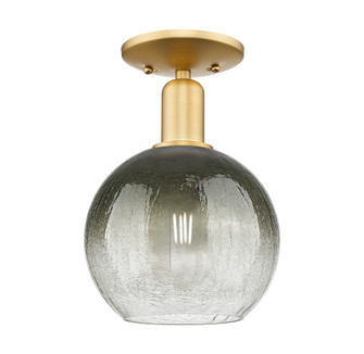 Brookhaven Globe - 1 Light - 6 inch - Satin Gold - Semi-Flush Mount (3442|716-1C-SG-G483-8SL)