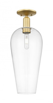 Chelsea - 1 Light - 6 inch - Satin Gold - Semi-Flush Mount (3442|716-1C-SG-G456-8CL)