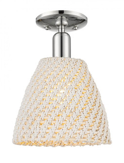 Bristol Natural - 1 Light - 9 inch - Polished Nickel - Semi-Flush Mount (3442|716-1C-PN-NBD-9-NAT)