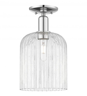Bridal Veil - 1 Light - 8 inch - Polished Chrome - Semi-Flush Mount (3442|716-1C-PC-G559-8CL)