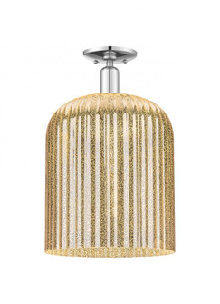 Bridal Veil - 1 Light - 12 inch - Polished Chrome - Semi-Flush Mount (3442|716-1C-PC-G559-12ME)