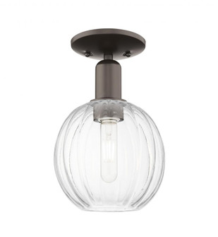 Preston Globe - 1 Light - 6 inch - Oil Rubbed Bronze - Semi-Flush Mount (3442|716-1C-OB-G458-7CL)