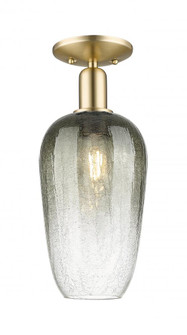 Brookhaven Flute - 1 Light - 6 inch - Champagne Bronze - Semi-Flush Mount (3442|716-1C-CB-G484-7SL)