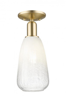 Brookhaven Almond - 1 Light - 6 inch - Champagne Bronze - Semi-Flush Mount (3442|716-1C-CB-G480-6OP)