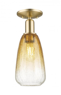 Brookhaven Almond - 1 Light - 6 inch - Champagne Bronze - Semi-Flush Mount (3442|716-1C-CB-G480-6AM)