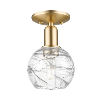 Athens Deco Swirl - 1 Light - 6 inch - Champagne Bronze - Semi-Flush Mount (3442|716-1C-CB-G1213-6CL)