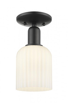 Bridal Veil - 1 Light - 6 inch - Matte Black - Semi-Flush Mount (3442|716-1C-BK-G559-5GWH)