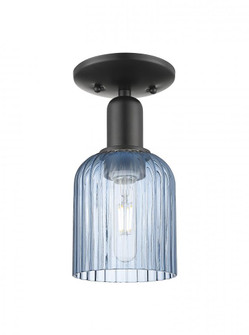 Bridal Veil - 1 Light - 6 inch - Matte Black - Semi-Flush Mount (3442|716-1C-BK-G559-5BL)