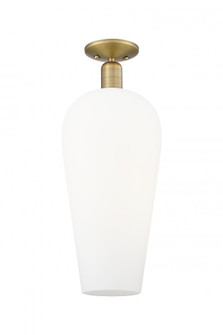 Chelsea - 1 Light - 6 inch - Brushed Brass - Semi-Flush Mount (3442|716-1C-BB-G456-8WH)