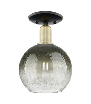 Brookhaven Globe - 1 Light - 6 inch - Black Antique Brass - Semi-Flush Mount (3442|716-1C-BAB-G483-8SL)