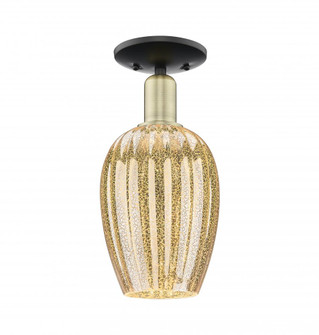 Preston Flute - 1 Light - 6 inch - Black Antique Brass - Semi-Flush Mount (3442|716-1C-BAB-G457-6ME)