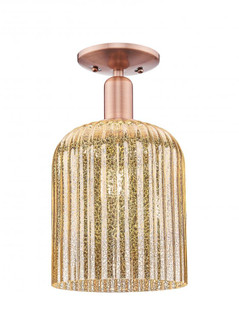 Bridal Veil - 1 Light - 8 inch - Antique Copper - Semi-Flush Mount (3442|716-1C-AC-G559-8ME)