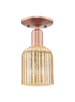 Bridal Veil - 1 Light - 6 inch - Antique Copper - Semi-Flush Mount (3442|716-1C-AC-G559-5ME)