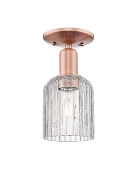 Bridal Veil - 1 Light - 6 inch - Antique Copper - Semi-Flush Mount (3442|716-1C-AC-G559-5CL)