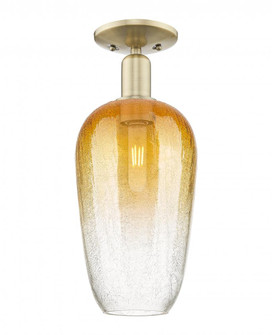 Brookhaven Flute - 1 Light - 6 inch - Antique Brass - Semi-Flush Mount (3442|716-1C-AB-G484-7AM)