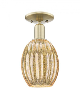 Preston Bulb - 1 Light - 6 inch - Antique Brass - Semi-Flush Mount (3442|716-1C-AB-G459-6ME)