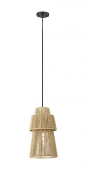 Twill - 1 Light - 10 inch - Natural Twill Rope - Cord hung - Pendant (3442|680-1P-BK-10NT)