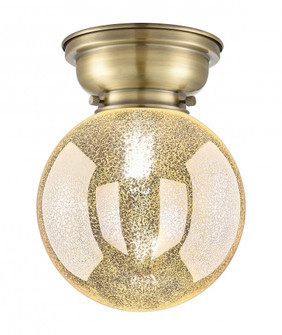 Beacon - 1 Light - 8 inch - Antique Brass - Flush Mount (3442|623-1F-AB-G208-8)