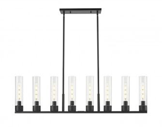 Boreas - 8 Light - 48 inch - Matte Black - Linear Pendant (3442|617-8I-BK-G617-11CL)