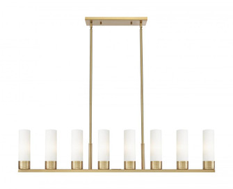 Boreas - 8 Light - 48 inch - Brushed Brass - Linear Pendant (3442|617-8I-BB-G617-8SWH)