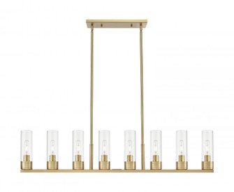 Boreas - 8 Light - 48 inch - Brushed Brass - Linear Pendant (3442|617-8I-BB-G617-8CL)