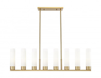Boreas - 8 Light - 48 inch - Brushed Brass - Linear Pendant (3442|617-8I-BB-G617-11WH)