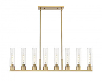 Boreas - 8 Light - 48 inch - Brushed Brass - Linear Pendant (3442|617-8I-BB-G617-11SDY)