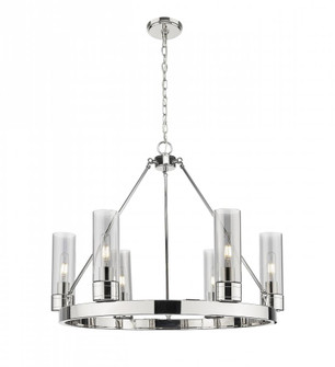 Boreas - 6 Light - 29 inch - Polished Nickel - Chandelier (3442|617-6CR-PN-G617-8SM)