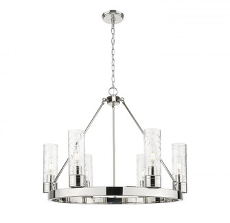 Boreas - 6 Light - 29 inch - Polished Nickel - Chandelier (3442|617-6CR-PN-G617-8DE)