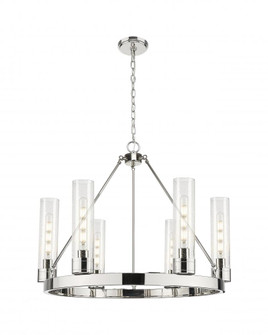 Boreas - 6 Light - 29 inch - Polished Nickel - Chandelier (3442|617-6CR-PN-G617-11SDY)