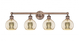 Athens - 4 Light - 33 inch - Antique Copper - Bath Vanity Light (3442|616-4W-AC-G128-6)
