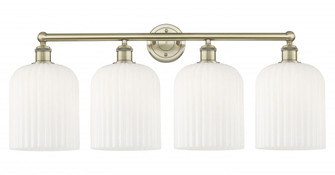 Bridal Veil - 4 Light - 32 inch - Antique Brass - Bath Vanity Light (3442|616-4W-AB-G559-8GWH)