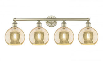 Athens - 4 Light - 35 inch - Antique Brass - Bath Vanity Light (3442|616-4W-AB-G128-8)