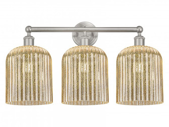 Bridal Veil - 3 Light - 23 inch - Brushed Satin Nickel - Bath Vanity Light (3442|616-3W-SN-G559-8ME)